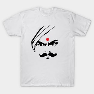 Bharathiyar Angry Face Tamil Poet Quote T-Shirt